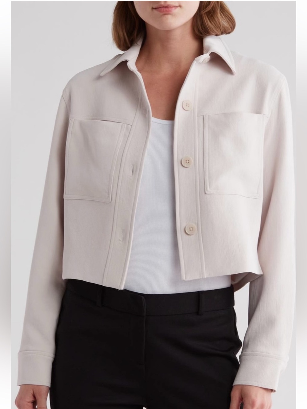 T Tahari - Cropped Jacket in Sand, XS